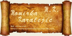 Momirka Karalejić vizit kartica